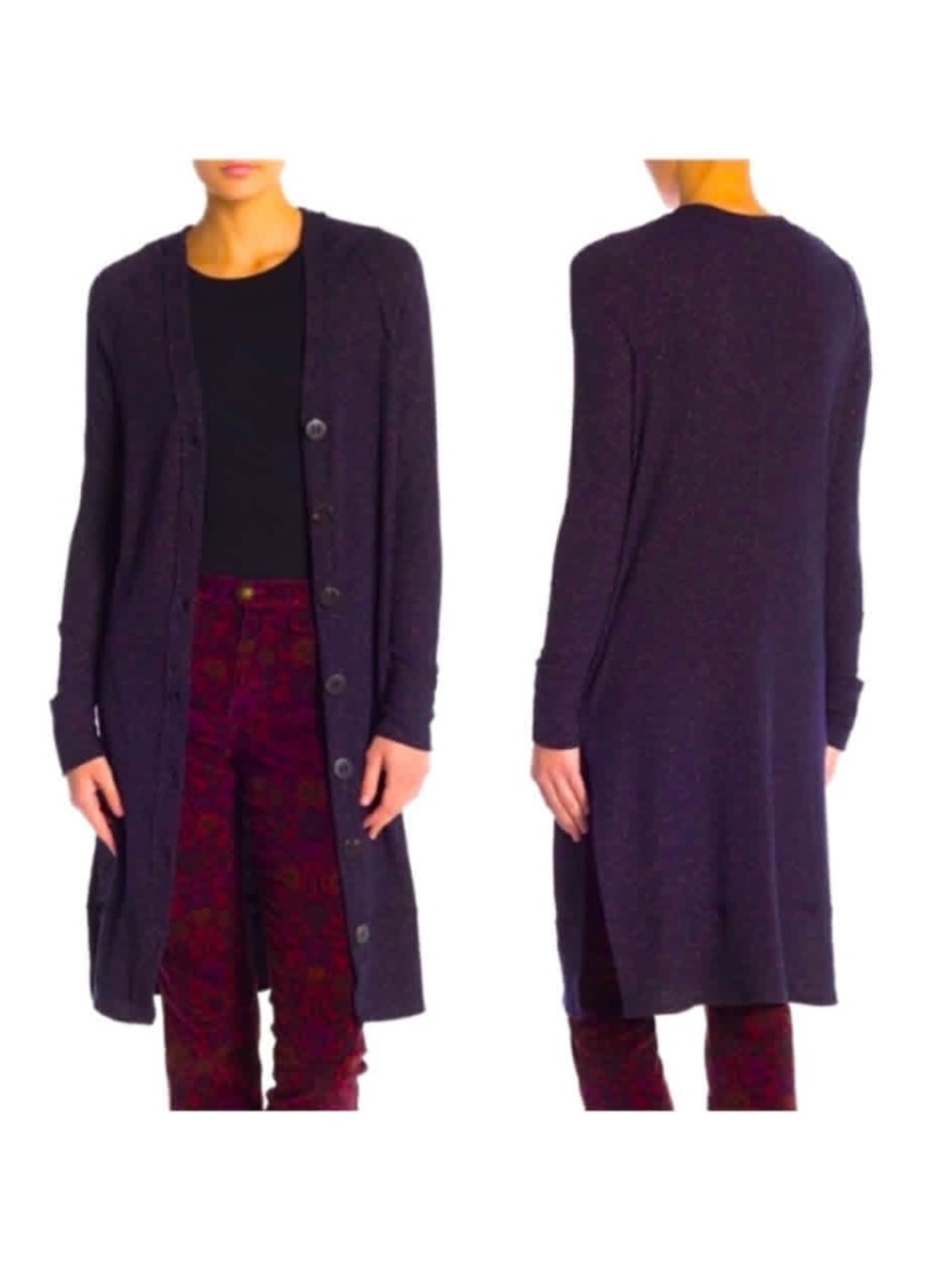 Free People We The Free metallic duster cardigan features a navy blue